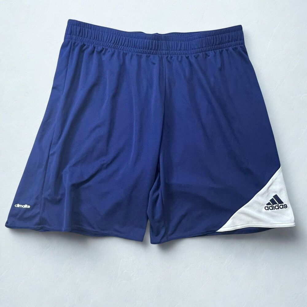 Adidas Athletic Shorts Men’s XL Navy Climalite Basketball Training Gym Warm Up